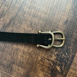 Anthropologie Genuine Leather Belt - Black - Size Medium